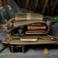 Biker Mens Leather Drop Leg Bag Waist Bag Side Bag Belt Pouch Pack for Men - iwalletsmen