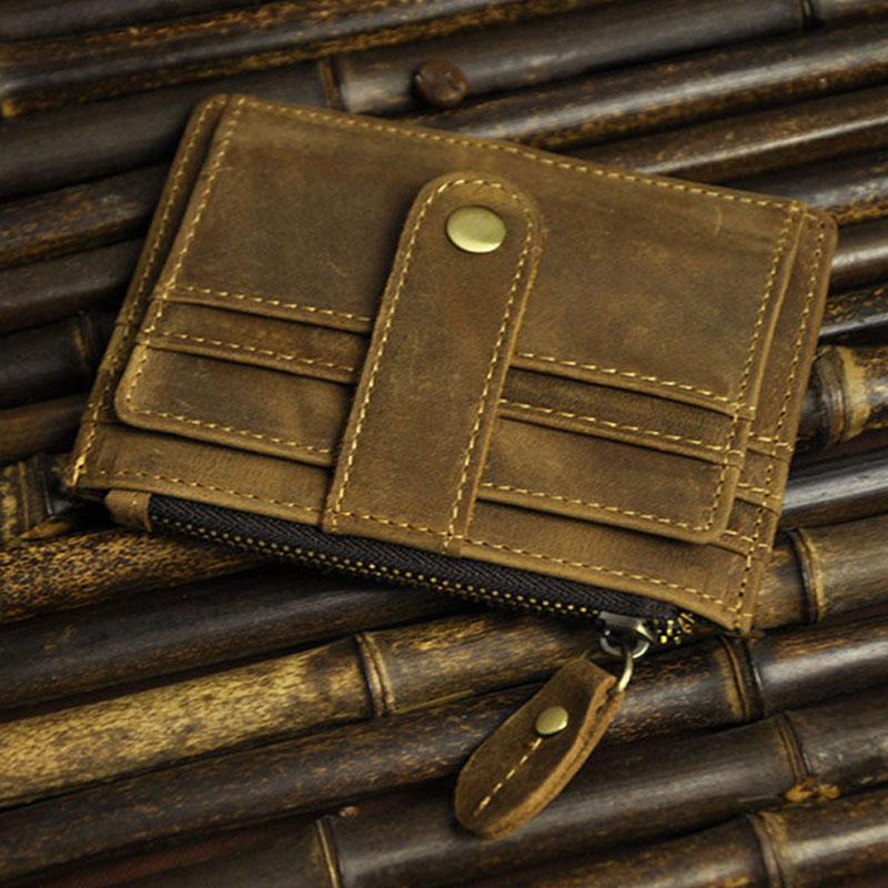 Slim Front Pocket Wallet by Jackson Wayne | Full Grain Leather Vintage Brown