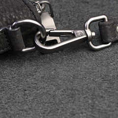 Handmade Leather Mens Clutch Cool Slim Wallet Zipper Clutch Wristlet Wallet for Men