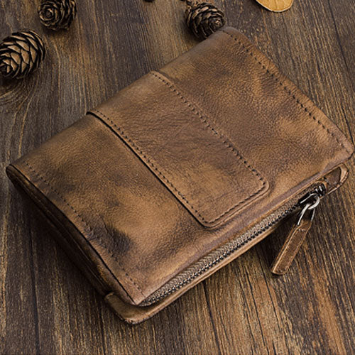 Handmade in Canada , Leather Wallet, Men Wallet, Genuine Leather Wallet, RFID Blocking Leather Wallet, Coffee Brown , 1 Year Warranty