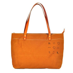 Vintage Canvas Leather Mens Womens Tote Shopping Bags Messenger Bag Tan Tote Handbag For Men Women - iwalletsmen