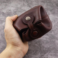 Black Women Mens Leather Coin Purse Coin Pouch Change Case Mini Leather Pouch For Men and Women - iwalletsmen