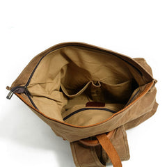 Badass Canvas Mens Travel Backpack Canvas School Backpack Laptop Backpack for Men - iwalletsmen