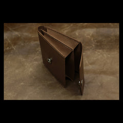 Handmade Leather Mens Cool billfold Wallet Card Holder Small Card Slim Wallets for Men
