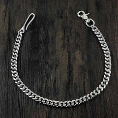 19'' SOLID STAINLESS STEEL BIKER SILVER WALLET CHAIN Sliver LONG PANTS CHAIN Jeans Chain Jean Chain FOR MEN - iwalletsmen