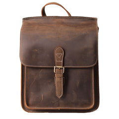 Handmade Leather Mens Cool Backpack Sling Bag Large Travel Bag Hiking Bag for men