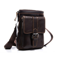 Cool Mens Leather Mens Belt Pouch Waist Bag Shoulder Bag Cell Phone Holster for Men - iwalletsmen