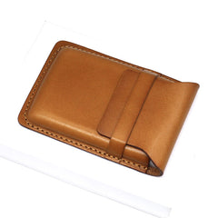 Badass Leather Mens Card Wallet Front Pocket Wallets Small Slim Wallet Change Wallet for Men - iwalletsmen