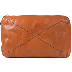 Handmade Leather Mens Brown Fanny Pack Hip Pack Black Chest Bag Sling Bag for Men - iwalletsmen