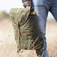 Canvas Mens Cool Backpack Bag Sling Bag Large Travel Bag Hiking Bag for Men