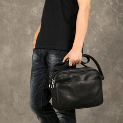Genuine Leather Mens Cool Messenger Bag Briefcase Work Bag Business Bag for men