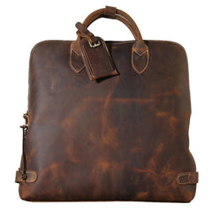 Handmade Leather Mens Cool Business Bag Briefcase Work Bag Laptop Bag for men