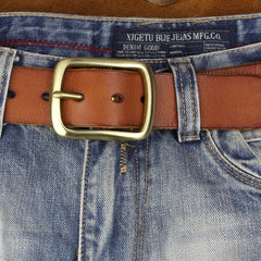 Handmade Genuine Leather Mens Leather Men Brown Belt for Men Cool Leather Belt
