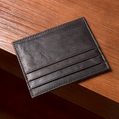 Coffee Mens Slim Card Holders Front Pocket Wallet Minimalist Card Wallet For Men