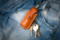 Handmade Leather Mens Cool Key Wallet Lighter Holder Pouch Key Holder for Men - iwalletsmen