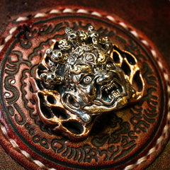 Handmade Leather Mens Chain Biker Wallet Cool Leather Wallet Small Wallets for Men