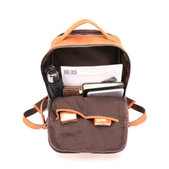Cool Leather Mens 13inch Computer Backpack School Backpack Travel Backpack for Men - iwalletsmen