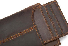 Vintage Mens Leather Long Wallet Cool Bifold Long Wallet Clutch For Men - iwalletsmen