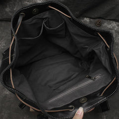 Fashionable Brown Leather Men's Backpack College Backpack 14inch Laptop Backpack For Men and Women - iwalletsmen