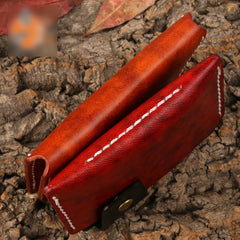 Handmade Leather Mens Cool Slim Leather Wallet Men Small Wallets Card Holders for Men - iwalletsmen