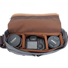 Canvas Leather Mens Waterproof 14'' Green CANON CAMERA Khaki Messenger Bag NIKON CAMERA Side BAG Gray DSLR CAMERA BAG - iwalletsmen