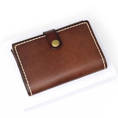 Leather Mens Small Card Wallets Front Pocket Wallet Cool Change Wallet for Men - iwalletsmen
