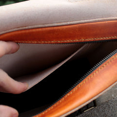 Cool Handmade Leather Mens Briefcase Business Laptop Briefcase for men - iwalletsmen