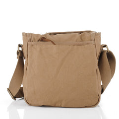 Khaki CANVAS Small MENS Black Vertical Shoulder Bag Messenger Bag Side Bag For Men - iwalletsmen