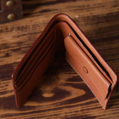 Handmade Leather Mens Cool Wallet Men Slim Wallets Front Pocket Wallet for Men