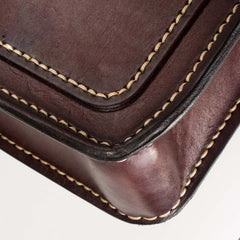 Handmade Leather Mens Cool Messenger Bag Sling Bag Chest Bag Bike Bag Cycling Bag for men - iwalletsmen