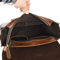 Cool Leather Mens Briefcase Messenger Bag Shoulder Bag Satchel Backpack for men - iwalletsmen