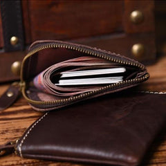 Handmade Leather Mens Cool Wallet Men Slim Wallets Front Pocket Wallet for Men