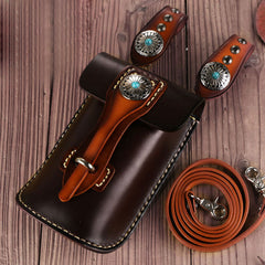 Leather Belt Pouch Mens Small Cases Waist Bag Hip Pack Belt Bag Fanny Pack Bumbag for Men - iwalletsmen