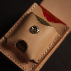 Black Handmade Leather Mens Cool Belt Cigarette Case Holder Cigarette Lighter Case For Men - iwalletsmen