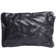 Cool Wrinkled Leather Mens Brown Long Wallet Wristlet Wallet Black Clutch Wallet for Men - iwalletsmen