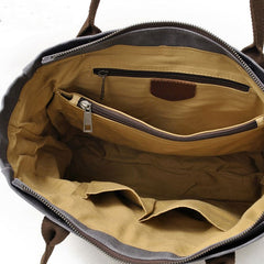 Mens Waxed Canvas Tote Bag Canvas Shopper Bag Canvas Shoulder Bag for Men - iwalletsmen