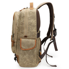 CANVAS WATERPROOF 15‘’ MENS LARGE NIKON CAMERA BACKPACK CANON CAMERA BAG DSLR CAMERA BAG FOR MEN - iwalletsmen