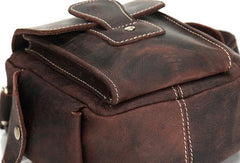 Cool Leather Mens Camera Bag Small Shoulder Bag Crossbody Bag For Men - iwalletsmen