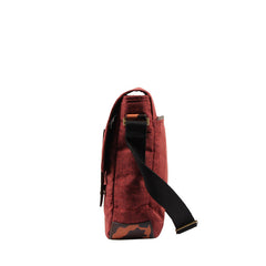 Casual Gray Oxford Cloth Mens Ancient Side Bag Messenger Bags Ancient Red Oxford Cloth Courier Bag for Men - iwalletsmen