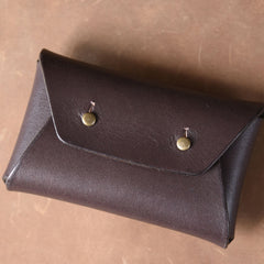 Handmade Leather Mens Cool Coin Change Leather Wallet Men Small Wallets Card for Men