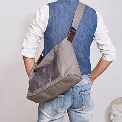 Canvas Mens 14 inches Side Bag Canvas Messenger Bags Canvas Travel Large Courier Bags for Men - iwalletsmen