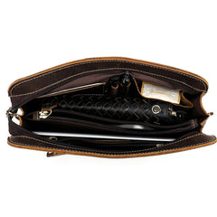 Cool Leather Mens Clutch Bag Wristlet Bag Clutch Wallet Business Clutch for Men - iwalletsmen