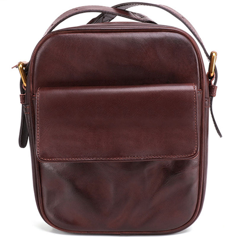 Cool Leather Small Side Bag Messenger Bag Small Shoulder Bags For Men - iwalletsmen