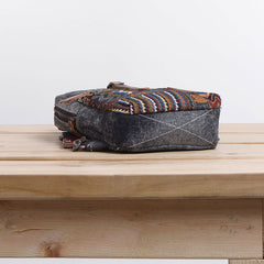 Folk Canvas Mens Sling Bag Vintage Chest Bag One Shoulder Pack for men - iwalletsmen