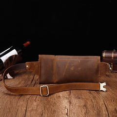 Cool Fashion LEATHER MEN'S Fanny Pack Waist Pack Belt Bag Belt Pack For Men - iwalletsmen