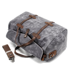 Casual Waxed Canvas Mens Large Travel Waterproof Weekender Bag Shoulder Duffle Bag for Men - iwalletsmen