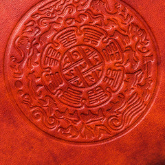 Handmade Leather Tibetan Tooled Mens billfold Wallet Cool Chain Wallet Biker Wallet for Men