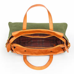 Canvas Leather Womens Handbag Messenger Bag Side Bag for Women - iwalletsmen