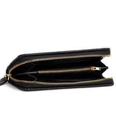 Handmade Leather Mens Chain Biker Wallet Cool Leather Wallet Long Phone Wallets for Men