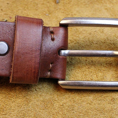 Handmade Genuine Leather Mens Leather Men Brown Black Belt for Men Cool Leather Belt
